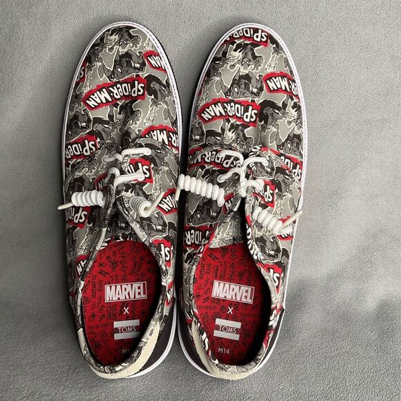 Toms X Marvel Comics Spiderman Shoes SNEAKERS Mens‎ Size 14 Carlo Ortholite main image 10